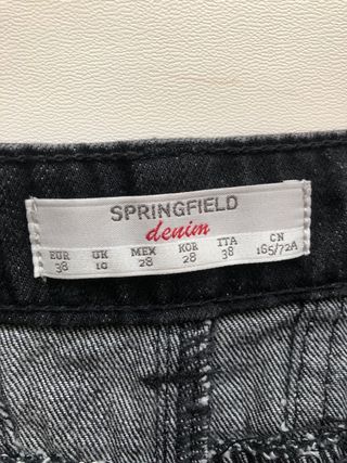 Falda vaquera negro-gris