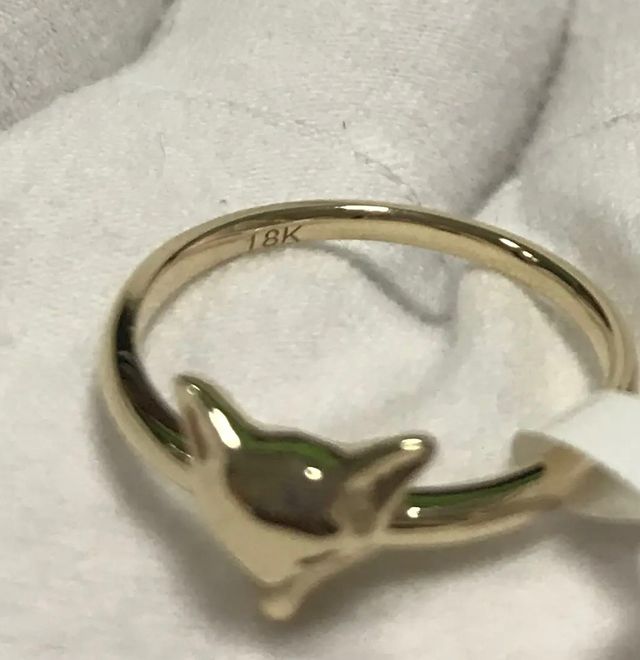 Anillo de zorro de oro 18 kilates