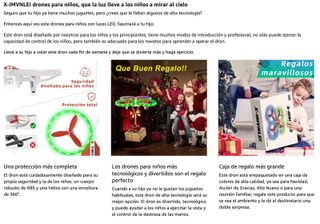 Drone Luces LED Económico · Nuevo a estrenar