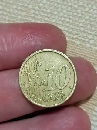 Moneda 10 céntimos Italia 2002
