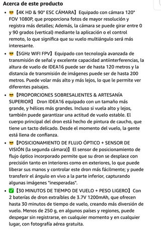 PRODUCTO COMPLETAMENTE NUEVO A ESTRENAR · Dron con