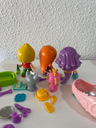 Conjunto de muñecas Pin y Pon y complementos