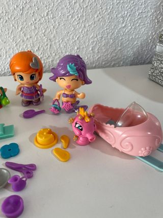 Conjunto de muñecas Pin y Pon y complementos