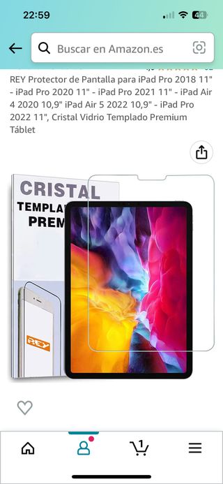 Cristal templado IPad Pro y Air
