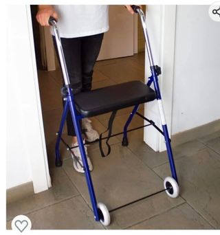 Andador para ancianos, ajustable y plegable,