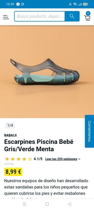 Sandalias piscina niño
