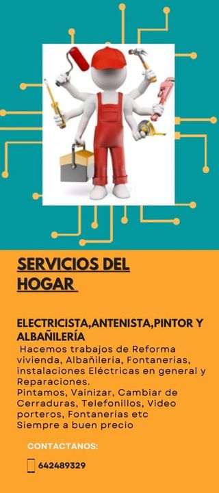 Antenista, Albañil, Electricista, pintor