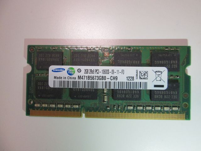 Memorias Portatil  DDR3 PC3 10600S - 1333Mhz 