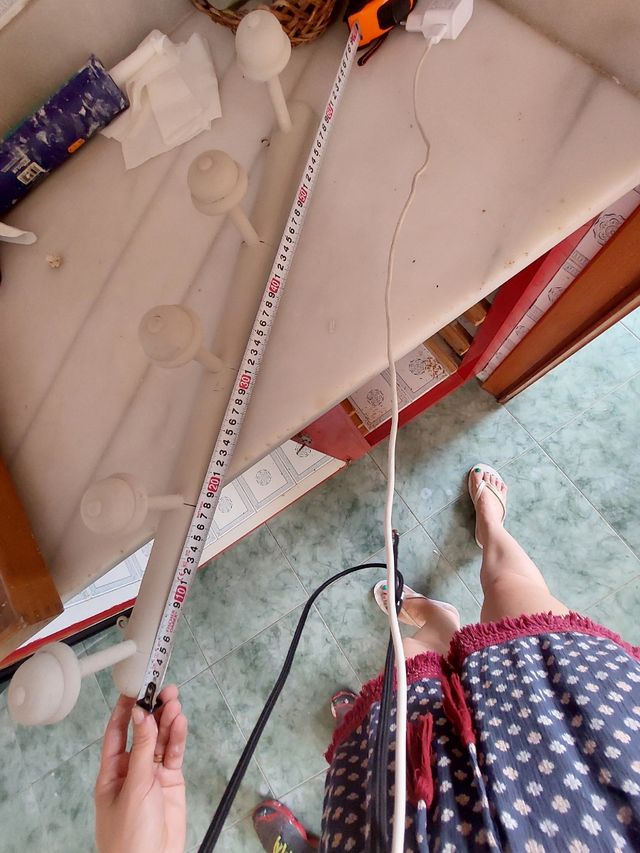 Perchero de forma estilo bambú 60cm largo