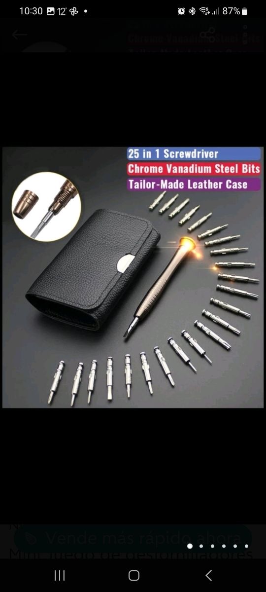 Mini juego de destornilladores de presión de 25pie