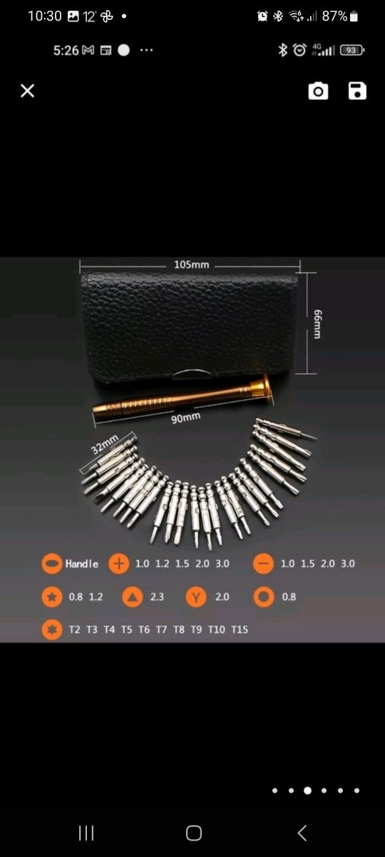 Mini juego de destornilladores de presión de 25pie