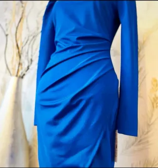 Vestido fiesta azul eléctrico