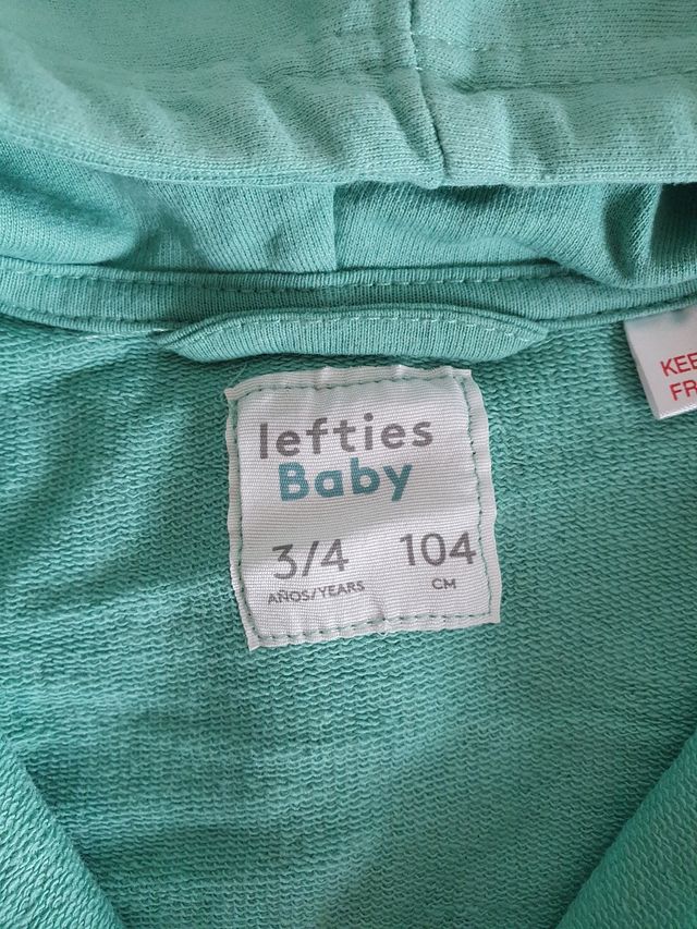 Sudadera niña con capucha y cierre cremalleras 3-4