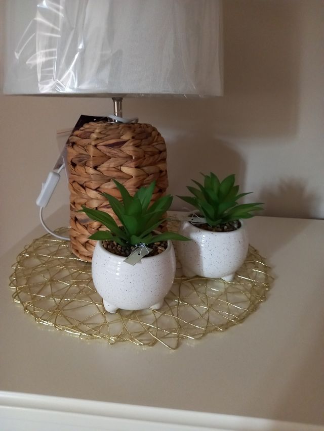 Planta artificial macetero patitas, nuevo