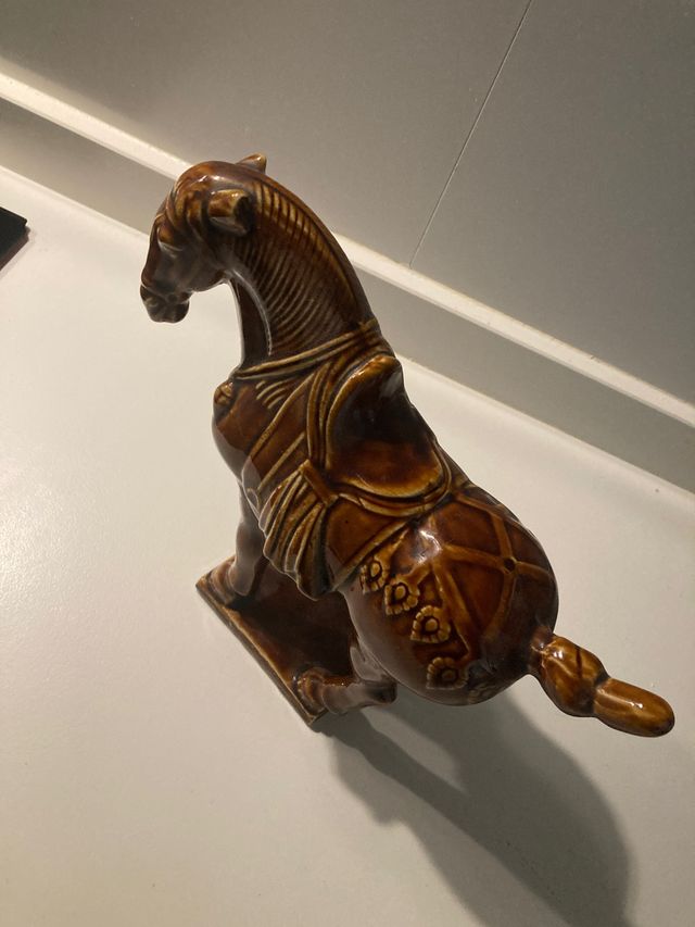 Antiguo Caballo de porcelana Fu