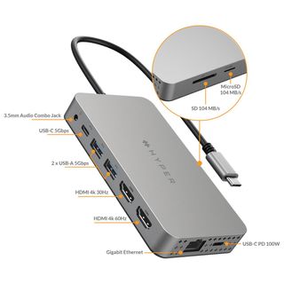 Hub HyperDrive USB-C Dual 4k HDMI 10