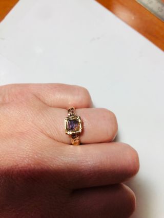 Anillo de Plata 925 con baño oro rosa.Duran exquse