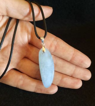 Colgante de Aguamarina y Plata de Ley.