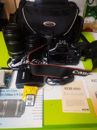 cámara Canon eos 450D reflex