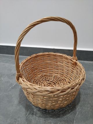 Cesta Mimbre con Asa 