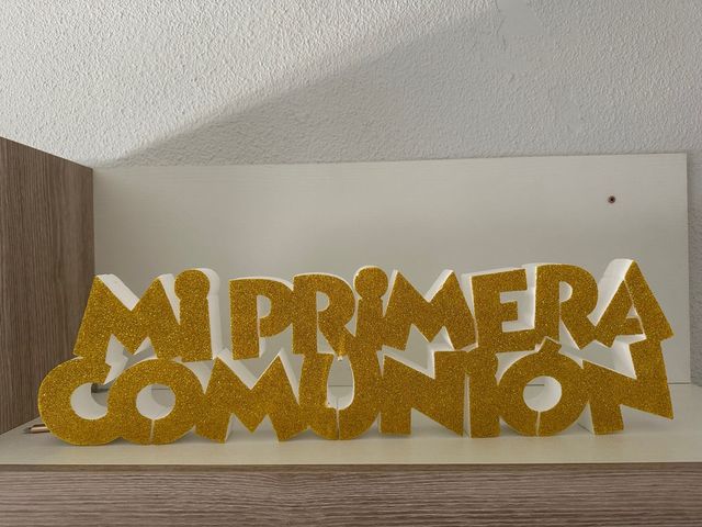 Letrero "Mi Primera Comunion
