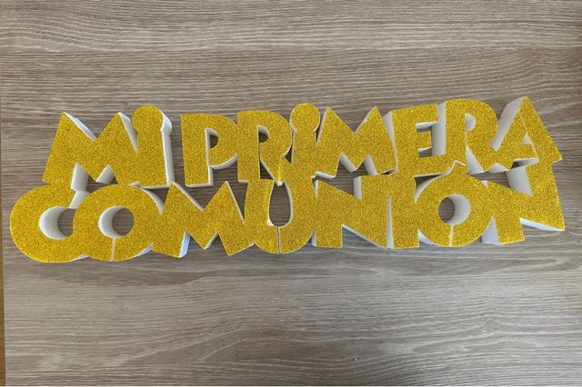 Letrero "Mi Primera Comunion