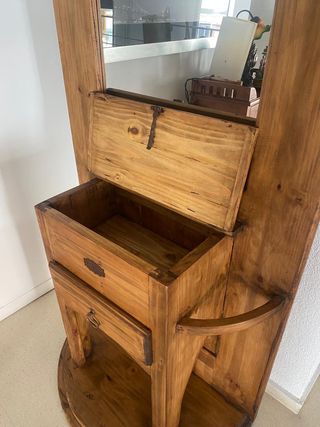 Recibidor madera pino macizo. Nuevo a estrenar.