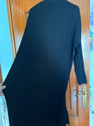Chaqueta negra larga punto hm tallas grandes