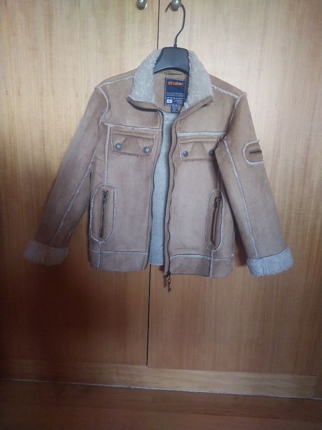 Chaquetón de ante y borrego, Talla 6-7