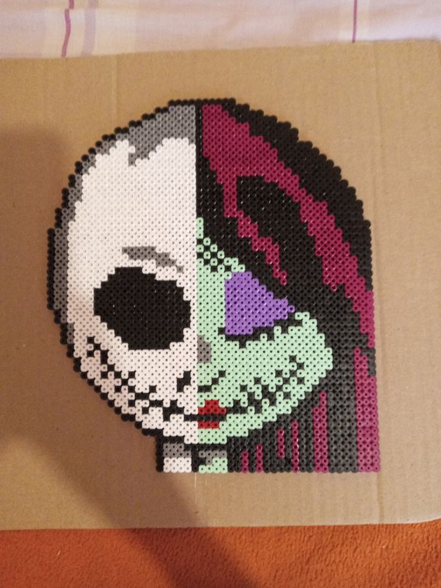 Jack y Sally en Hama beads.