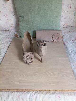 Zapato con cartera opcional beige