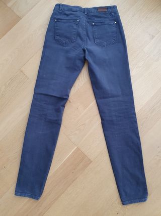 Pantalón Skinny Azul marino Talla 36 Zara 