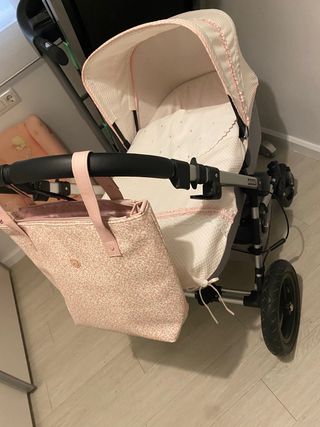 Saco + Capota + Cubrecapazo pique en rosa