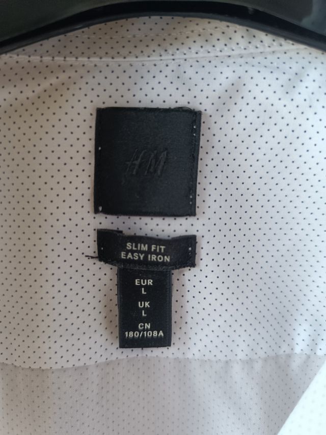 Camisa blanca slim fit hombre talla L a estrenar