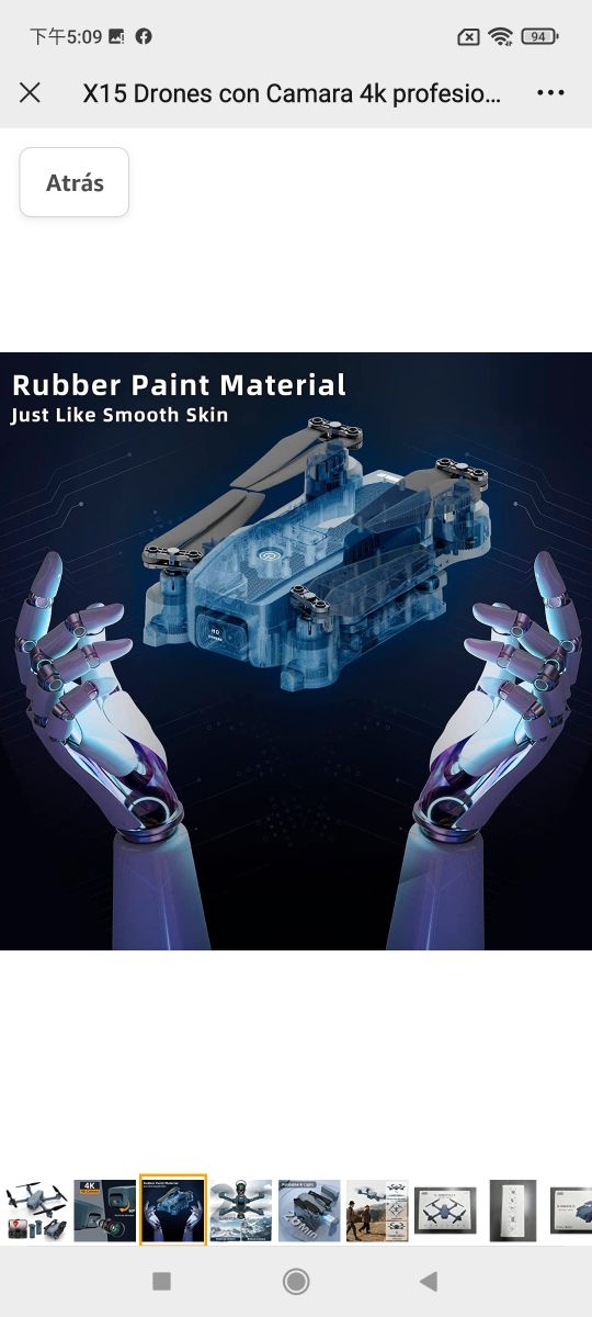 X15 Drones con Camara 4k profesional Adultos, Pleg