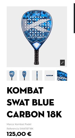 pala de pádel kombat swat con hesacore