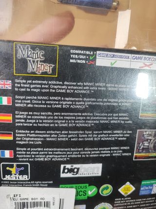 manic miner Game boy advanced precintado