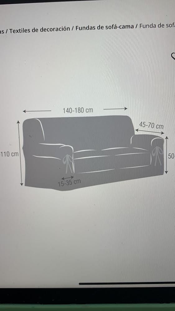 FUNDA SOFÁ DOS PLAZAS