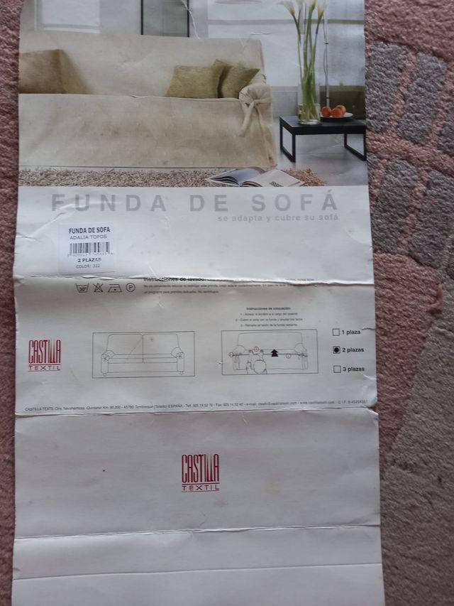 FUNDA SOFÁ DOS PLAZAS