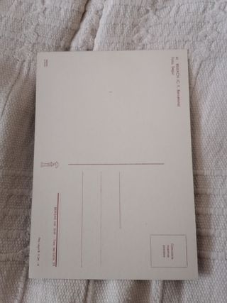 Postal Carles Rexach firmada a mano por el jugador