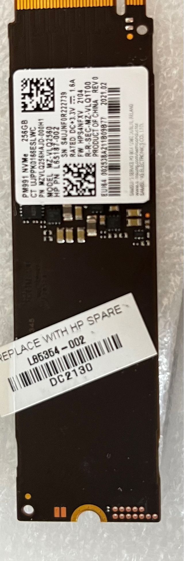 Pm991 256gb m.2 2280 NVMe