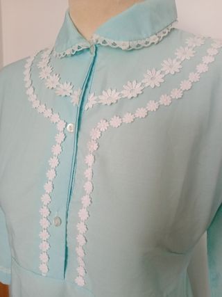Vestido camisón vintage verde agua