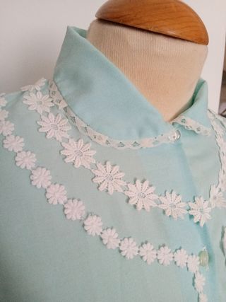 Vestido camisón vintage verde agua