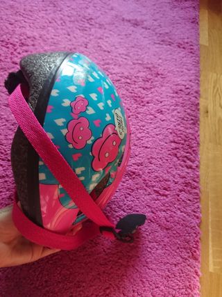 casco rosa para niñ@