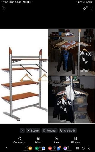 perchero para tienda de ropa