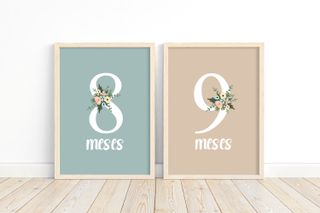 Tarjetas cumple mes. Regalo para bebés