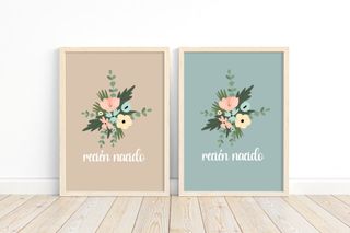 Tarjetas cumple mes. Regalo para bebés