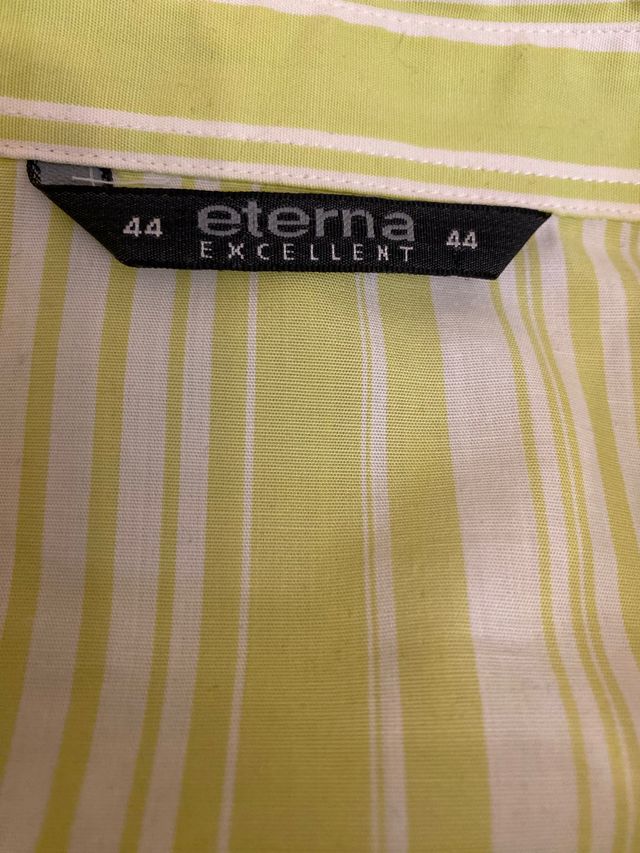 Camisa mujer manga corta rayas blanco y verde