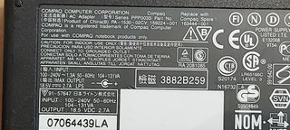 Cargador 18.5V 2.7A Dc 94va Compaq