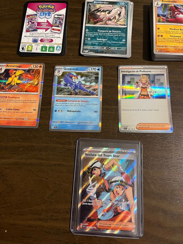 Lote cartas Pokemon escarlata y purpura